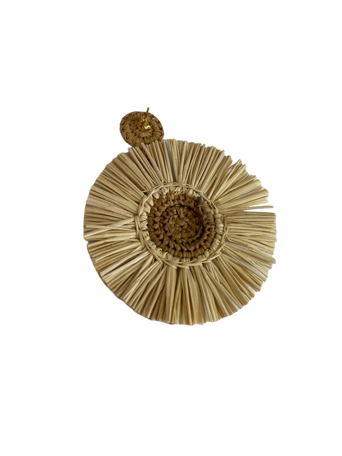 Circle Drop earrings, tassel / multi-color
