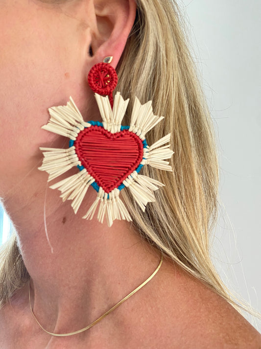 Mulata maxi heart earrings