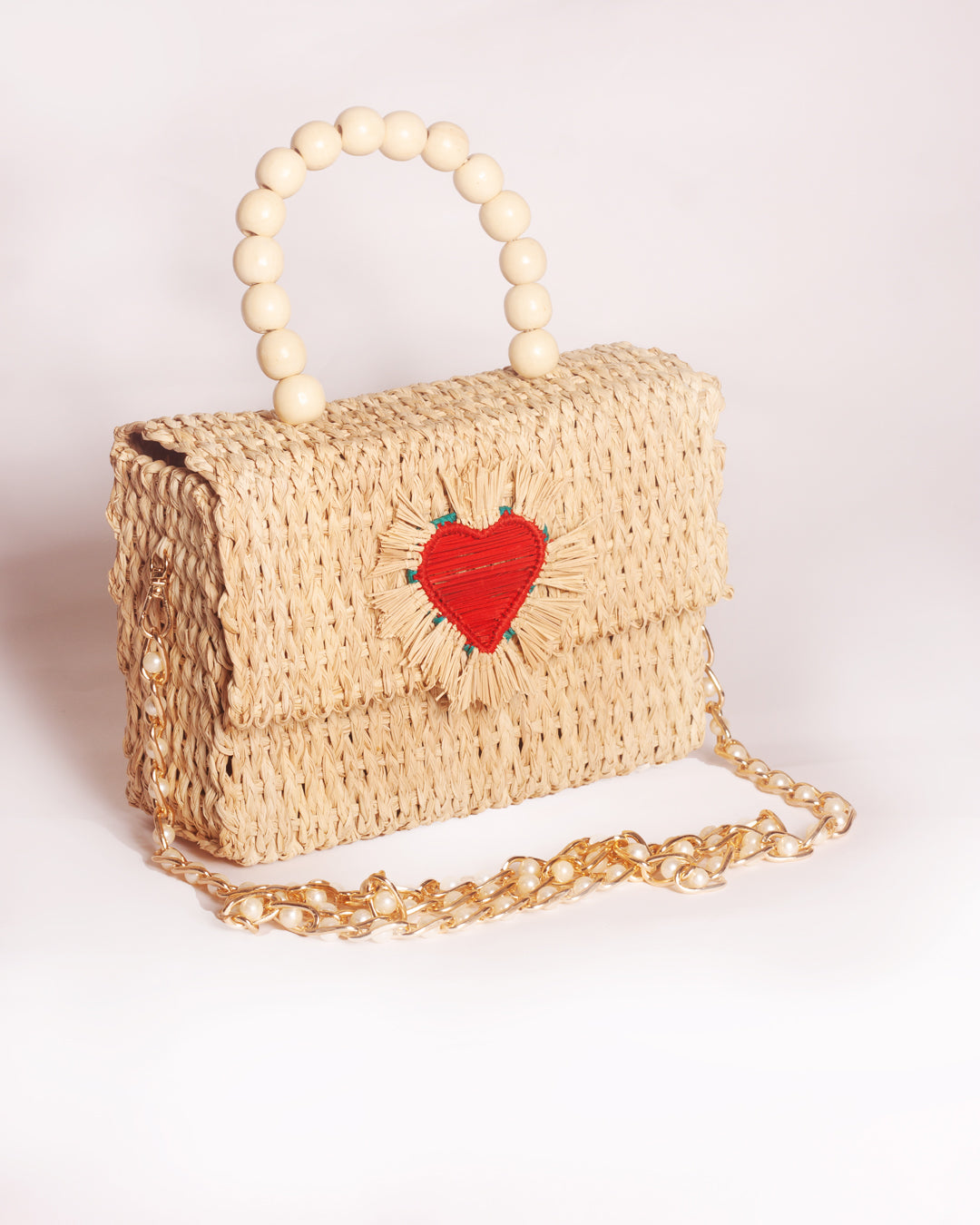 Summer crossbody bag with sacred heart