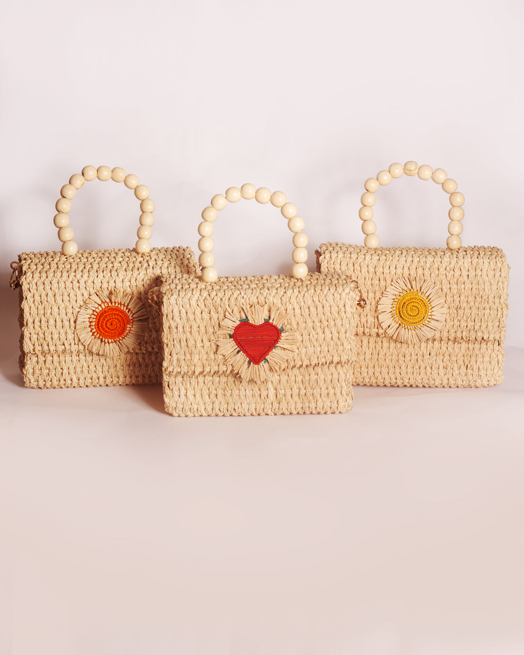 Summer crossbody bag with sacred heart