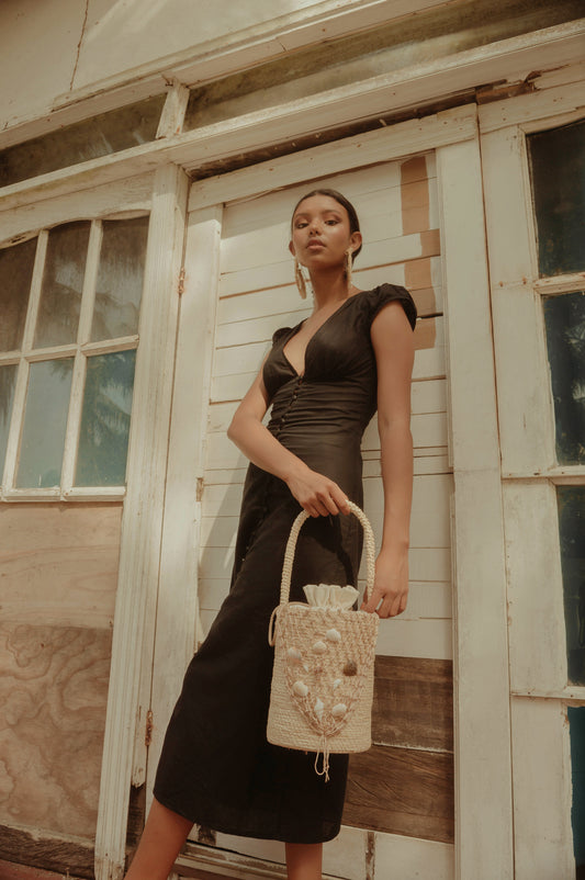 Bucket bag, undyed natural / Bioneri
