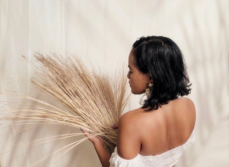 Natural Fiber Beige Iraca/Raffia Bunch