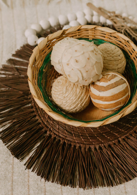 Natural Raffia Placemats, Boho Placemats & Table Charger