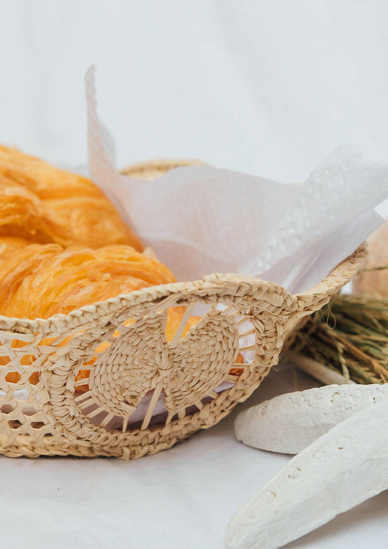 Bohemian Flower-Shaped Bread Basket