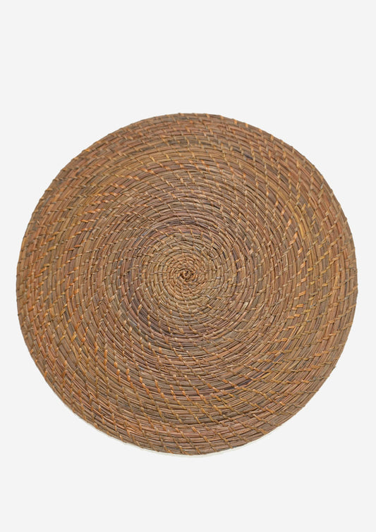 Round placemat, brown / Matoaka