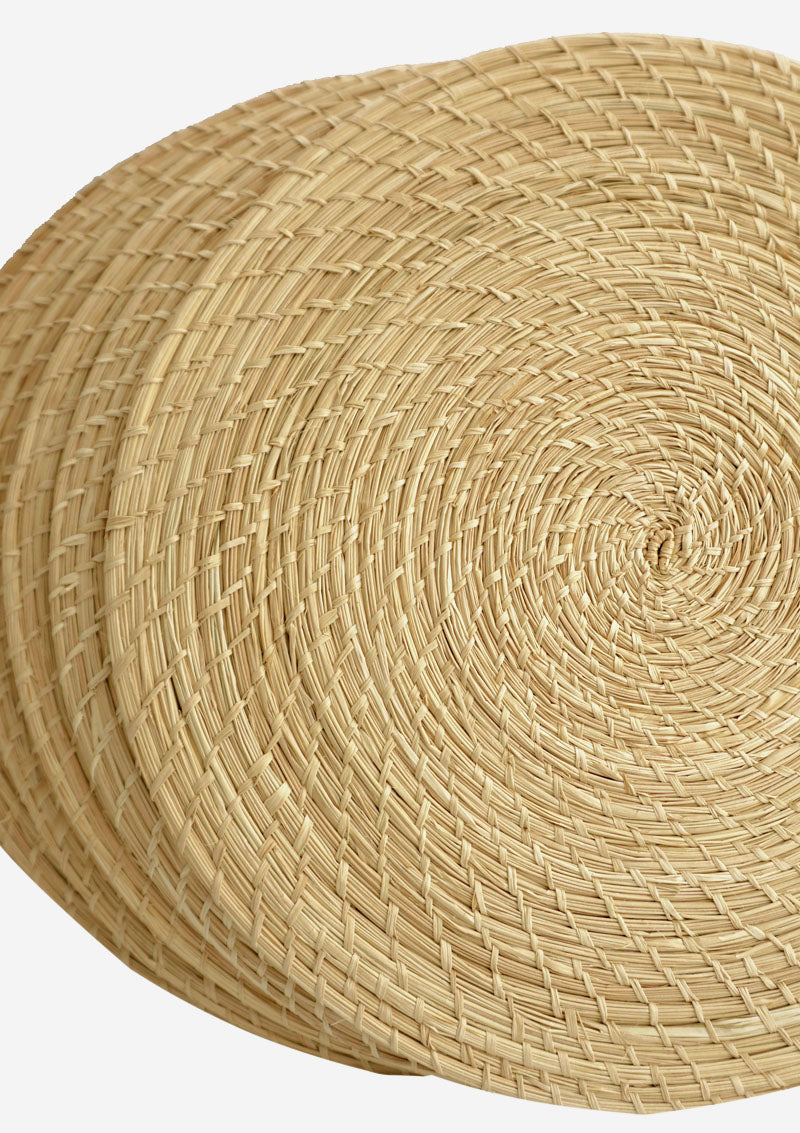 Round placemat, undyed color