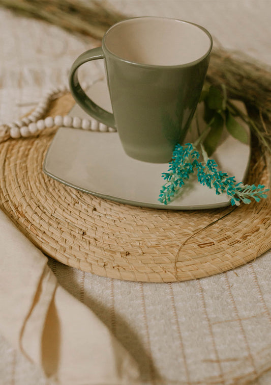 Round placemat, undyed color