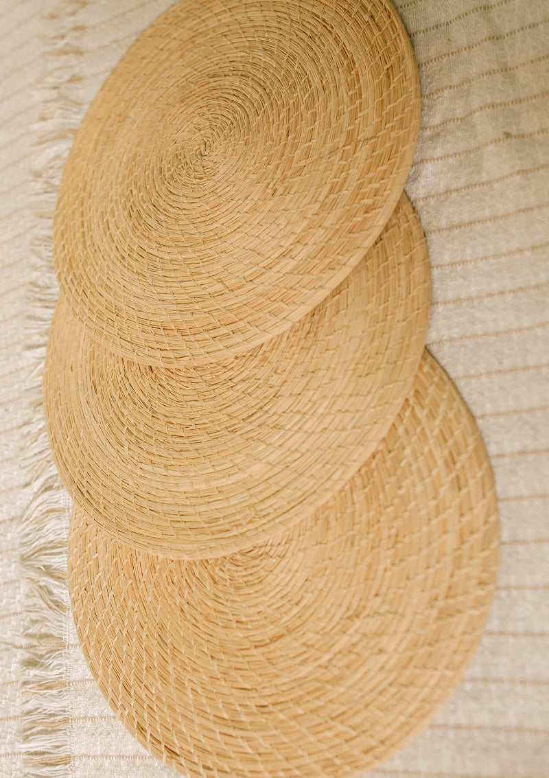 Round placemat, undyed color